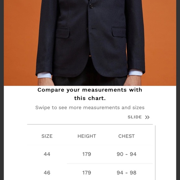 NWT- Doppelgänger Navy Blazer Men's Black Blazer Size 46 DGAGO 001AG - Picture 12 of 13